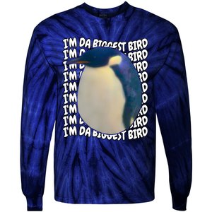 I'm Da Biggest Bird Meme For Bird Lovers Meme Enthusiasts Tie-Dye Long Sleeve Shirt