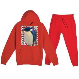 I'm Da Biggest Bird Meme For Bird Lovers Meme Enthusiasts Premium Hooded Sweatsuit Set