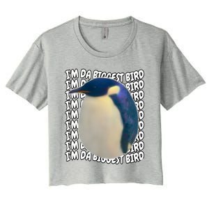 I'm Da Biggest Bird Meme For Bird Lovers Meme Enthusiasts Women's Crop Top Tee