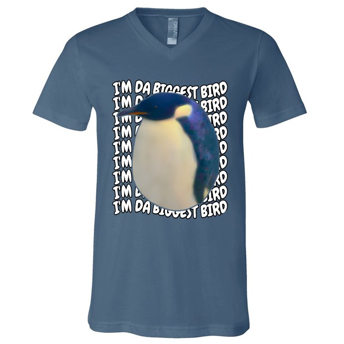 I'm Da Biggest Bird Meme For Bird Lovers Meme Enthusiasts V-Neck T-Shirt