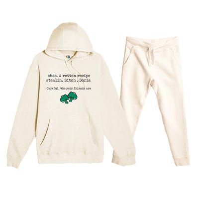 Internet Drama Broccoli Casserole Recipe Stealing Premium Hooded Sweatsuit Set