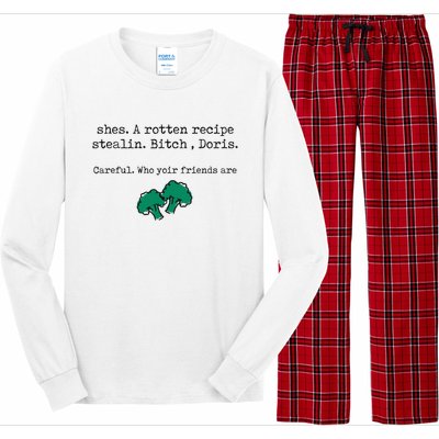 Internet Drama Broccoli Casserole Recipe Stealing Long Sleeve Pajama Set