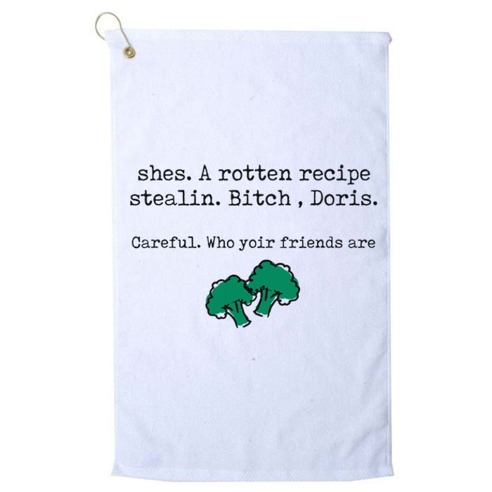 Internet Drama Broccoli Casserole Recipe Stealing Platinum Collection Golf Towel