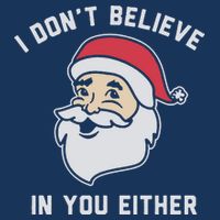 I Don't Believe In You Either Santa Claus 7 Panel Mesh Trucker Snapback Hat