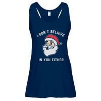 I Don't Believe In You Either Santa Claus Ladies Essential Flowy Tank