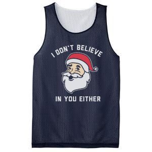 I Don't Believe In You Either Santa Claus Mesh Reversible Basketball Jersey Tank