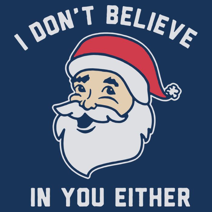I Don't Believe In You Either Santa Claus Short Acrylic Beanie