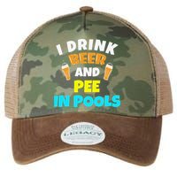 I Drink Beer And Pee in Pools Lake River Gifts Legacy Tie Dye Trucker Hat