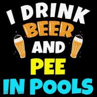 I Drink Beer And Pee in Pools Lake River Gifts 7-Panel Snapback Hat