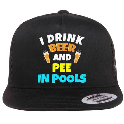 I Drink Beer And Pee in Pools Lake River Gifts Flatbill Hat