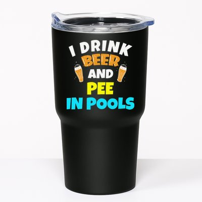 I Drink Beer And Pee in Pools Lake River Gifts Tumbler