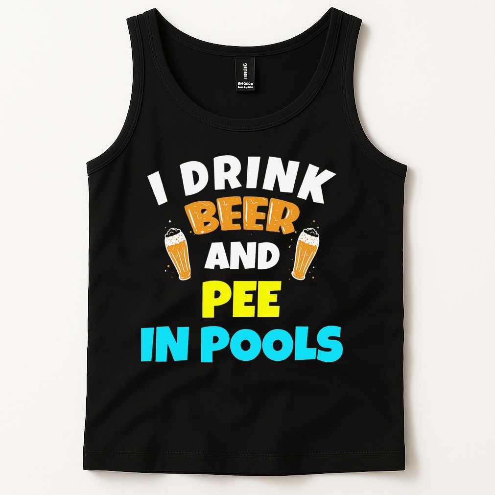 I Drink Beer And Pee in Pools Lake River Gifts Tank Top
