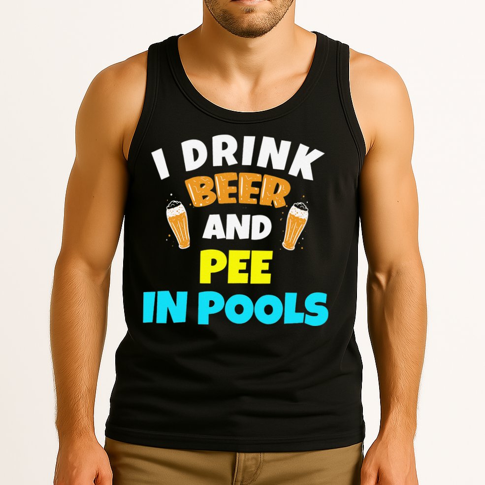 I Drink Beer And Pee in Pools Lake River Gifts Tank Top