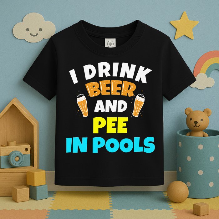 I Drink Beer And Pee in Pools Lake River Gifts Toddler T-Shirt