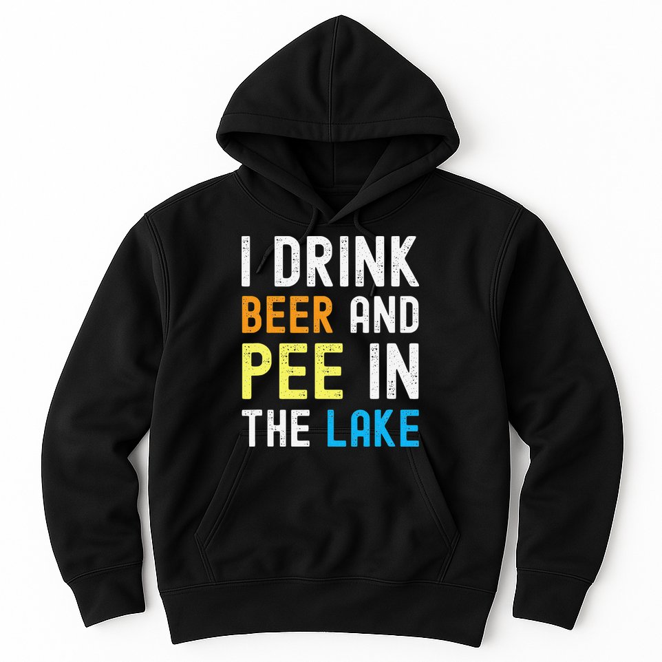 I Drink Beer I Pee In The Lake Funny Summer Vacation Hoodie