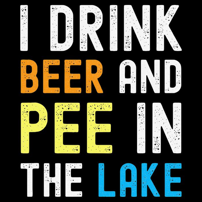 I Drink Beer I Pee In The Lake Funny Summer Vacation 16 in Basic Backpack