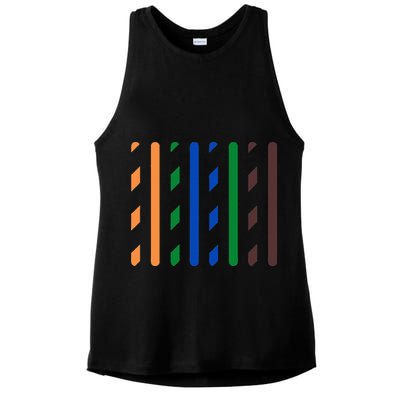 IT Data Cable RJ45 T568B Pinout Funny Data Technician Gift Ladies PosiCharge Tri-Blend Wicking Tank