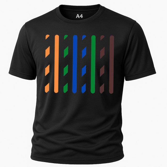 IT Data Cable RJ45 T568B Pinout Funny Data Technician Gift Performance Shirt