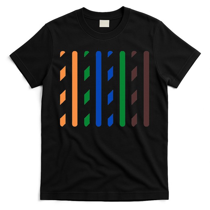 IT Data Cable RJ45 T568B Pinout Funny Data Technician Gift T-Shirt