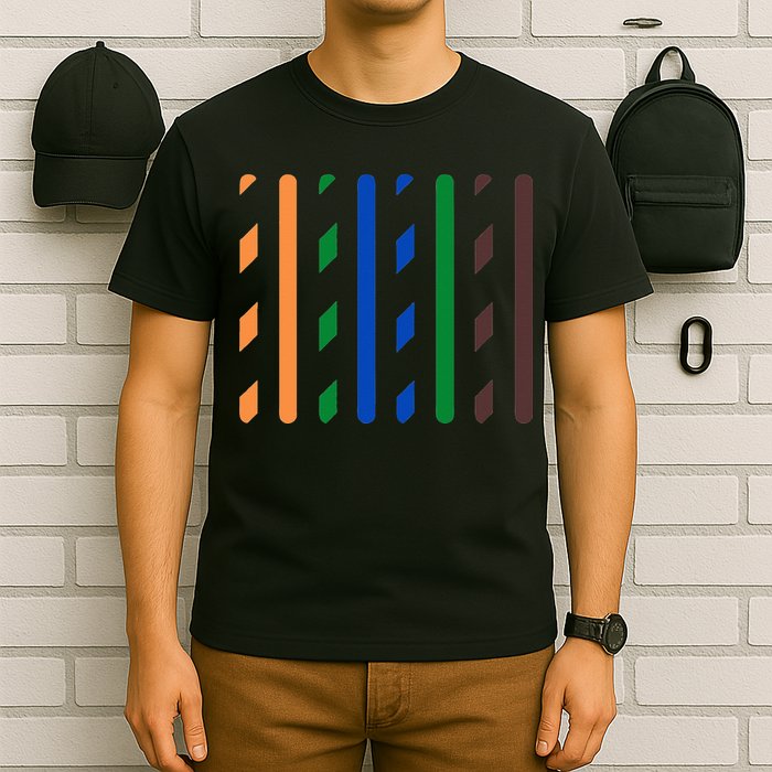 IT Data Cable RJ45 T568B Pinout Funny Data Technician Gift T-Shirt