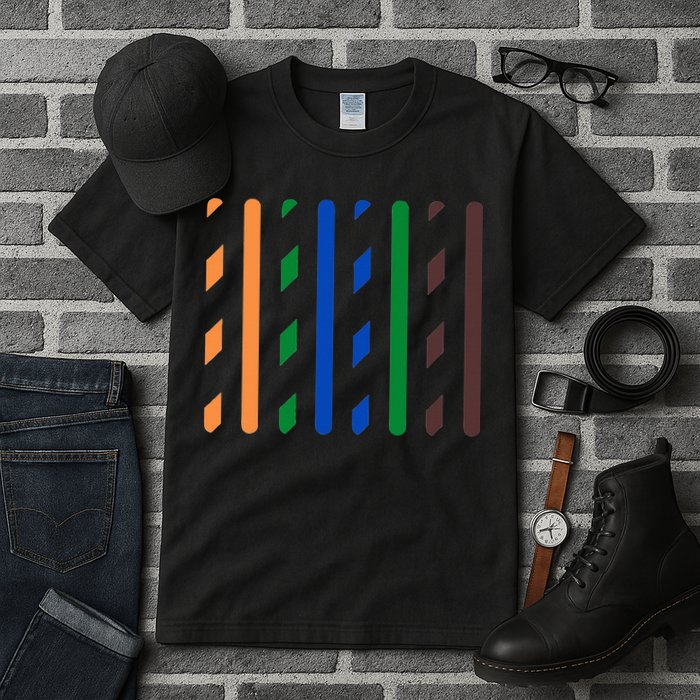 IT Data Cable RJ45 T568B Pinout Funny Data Technician Gift Tall T-Shirt