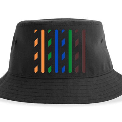 IT Data Cable RJ45 T568B Pinout Funny Data Technician Gift Sustainable Bucket Hat
