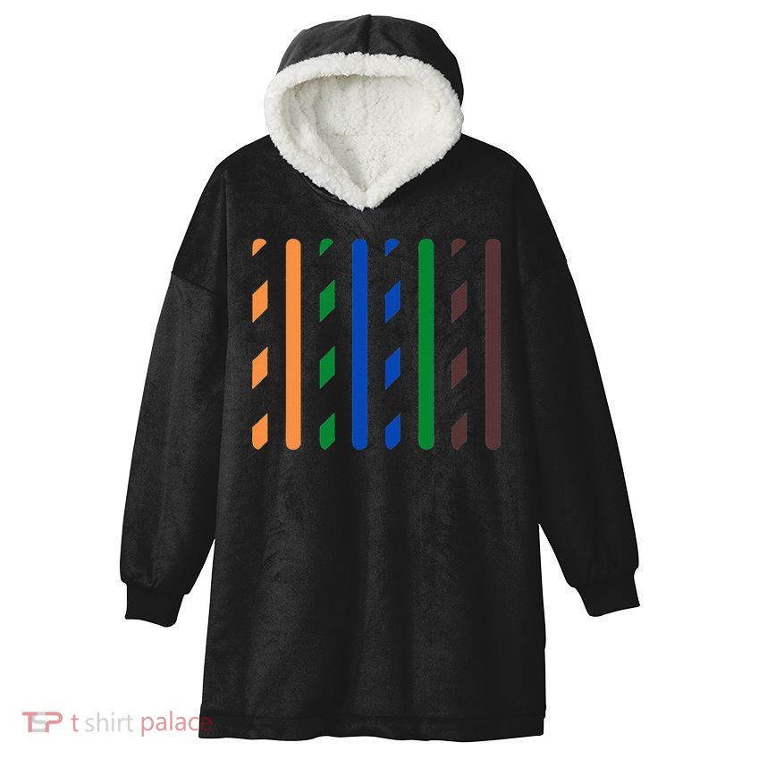 IT Data Cable RJ45 T568B Pinout Funny Data Technician Gift Hooded Wearable Blanket