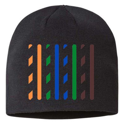 IT Data Cable RJ45 T568B Pinout Funny Data Technician Gift Sustainable Beanie