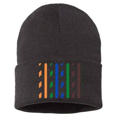 IT Data Cable RJ45 T568B Pinout Funny Data Technician Gift Sustainable Knit Beanie