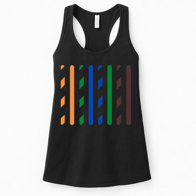 IT Data Cable RJ45 T568B Pinout Funny Data Technician Gift Womens Tank Top