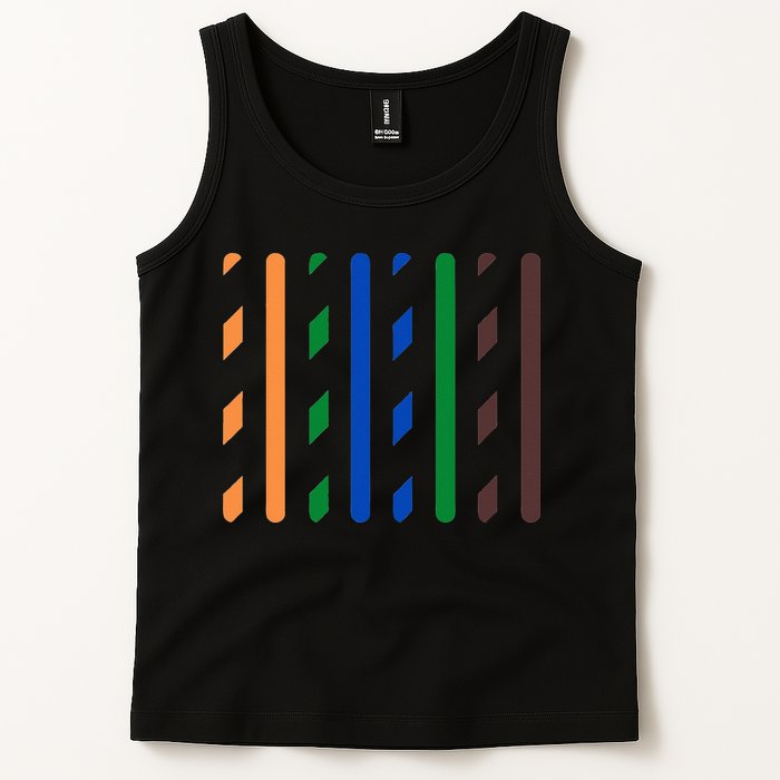 IT Data Cable RJ45 T568B Pinout Funny Data Technician Gift Tank Top