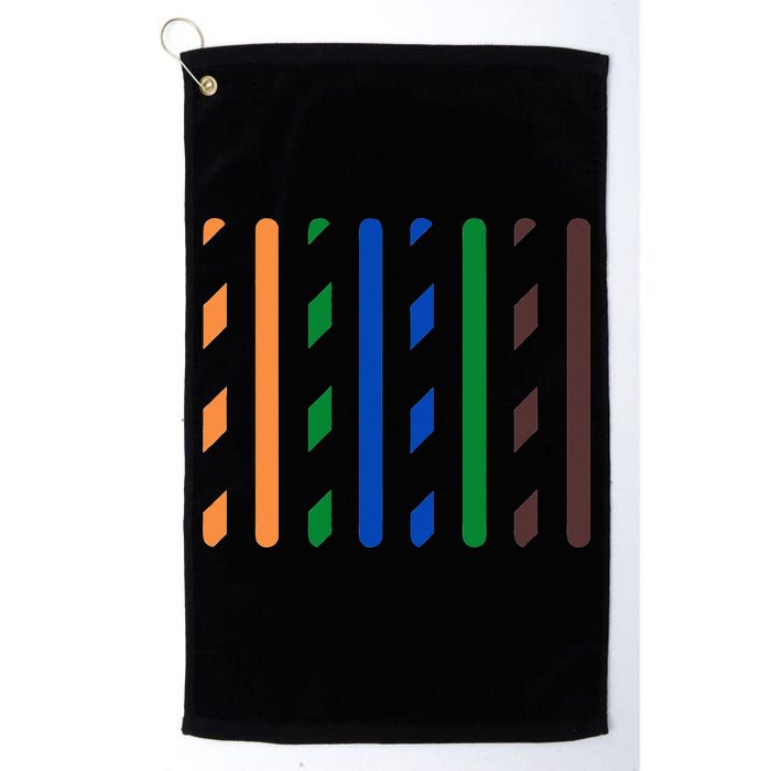 IT Data Cable RJ45 T568B Pinout Funny Data Technician Gift Golf Towel