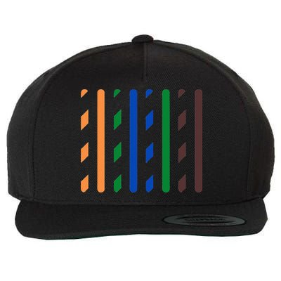 IT Data Cable RJ45 T568B Pinout Funny Data Technician Gift Wool Snapback Cap