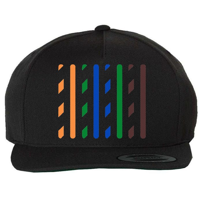 IT Data Cable RJ45 T568B Pinout Funny Data Technician Gift Wool Snapback Cap
