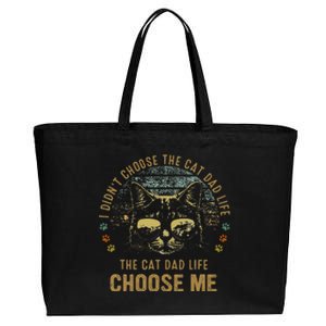 I Didn't Choose The Cat Dad Life The Cat Dad Life Choose Me Cotton Canvas Jumbo Tote