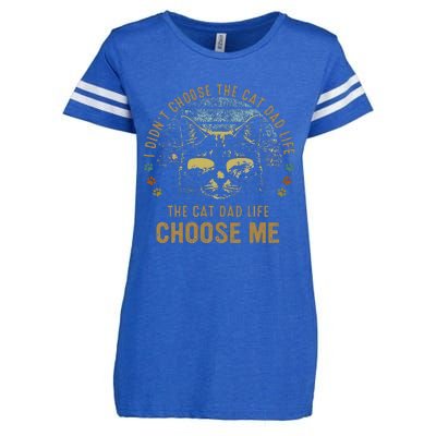 I Didn't Choose The Cat Dad Life The Cat Dad Life Choose Me Enza Ladies Jersey Football T-Shirt