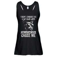 I Didnt Choose The Cat Dad Life The Cat Dad Life Chose Me Ladies Essential Flowy Tank