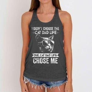 I Didnt Choose The Cat Dad Life The Cat Dad Life Chose Me Women's Knotted Racerback Tank