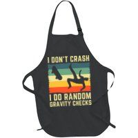 I Don't Crash I Do Random Gravity Checks Skateboard Full-Length Apron With Pockets