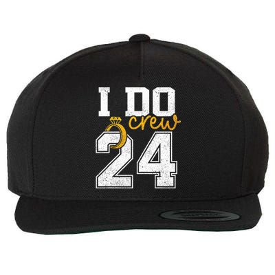 I Do Crew Bride 2024 Squad Bridal Party Bachelorette Shower  Wool Snapback Cap