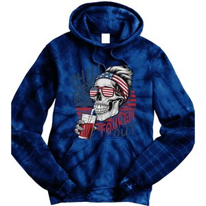 Independence Day Chill The Fourth Out Tie Dye Hoodie