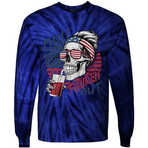 Independence Day Chill The Fourth Out Tie-Dye Long Sleeve Shirt