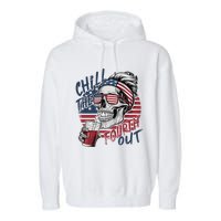 Independence Day Chill The Fourth Out Garment-Dyed Fleece Hoodie