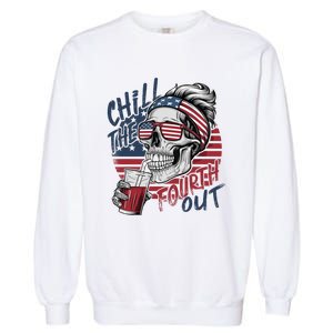 Independence Day Chill The Fourth Out Garment-Dyed Sweatshirt