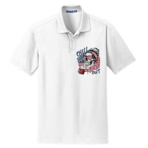 Independence Day Chill The Fourth Out Dry Zone Grid Polo