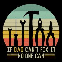 If Dad Can't Fix It No One Can Retro Handyman Fathers Day Drawstring Bag