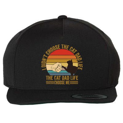 I DidnT Choose The Cat Dad Life The Cat Dad Life Choose Me Wool Snapback Cap
