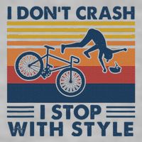 I DonT Crash I Stop With Style Bicycle Funny Ladies PosiCharge Tri-Blend Wicking Tank