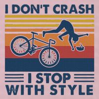 I DonT Crash I Stop With Style Bicycle Funny 25L Jumbo Tote