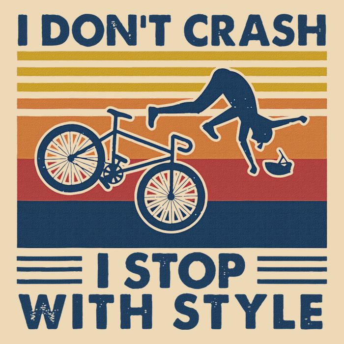 I DonT Crash I Stop With Style Bicycle Funny Zip Tote Bag